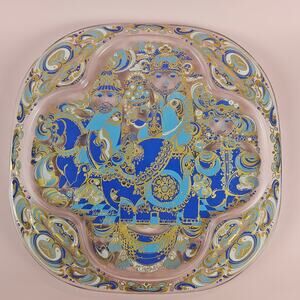 Bjorn Wiinblad Rosenthal Christmas‎ plate in Crystal 1978 The Three Magi